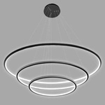 Lampa wisząca Ledowe Okręgi No.3 80cm 4k czarna Design