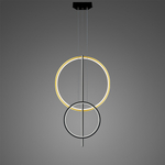 Lampa wisząca Linea No.5 60/40cm czarnozłota 3k 