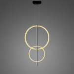 Lampa wisząca Linea No.5 60/40cm złoto-czarna 3k 