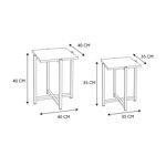 Zestaw 2 stolików kawowych Loka           naturalny
